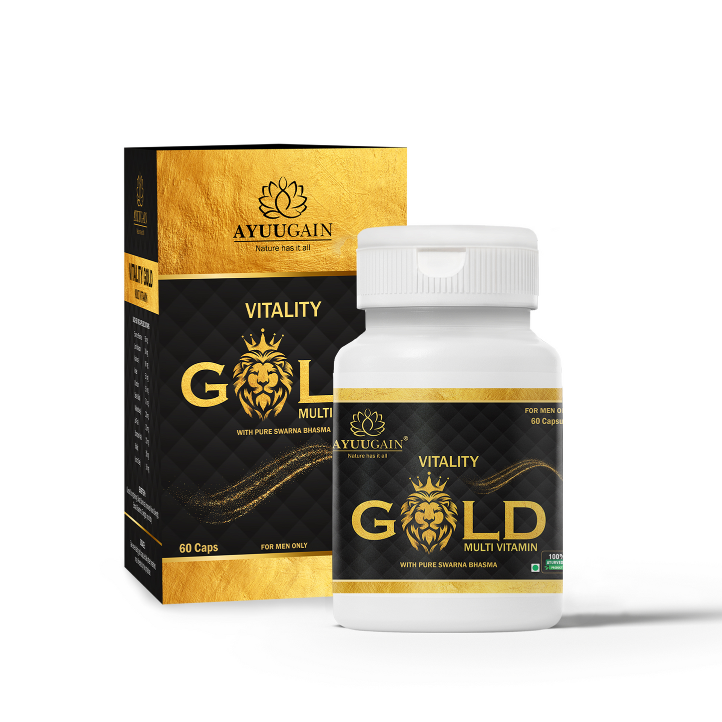 Vitality Gold Shilajit Multivitamin for Men - 60 Capsules