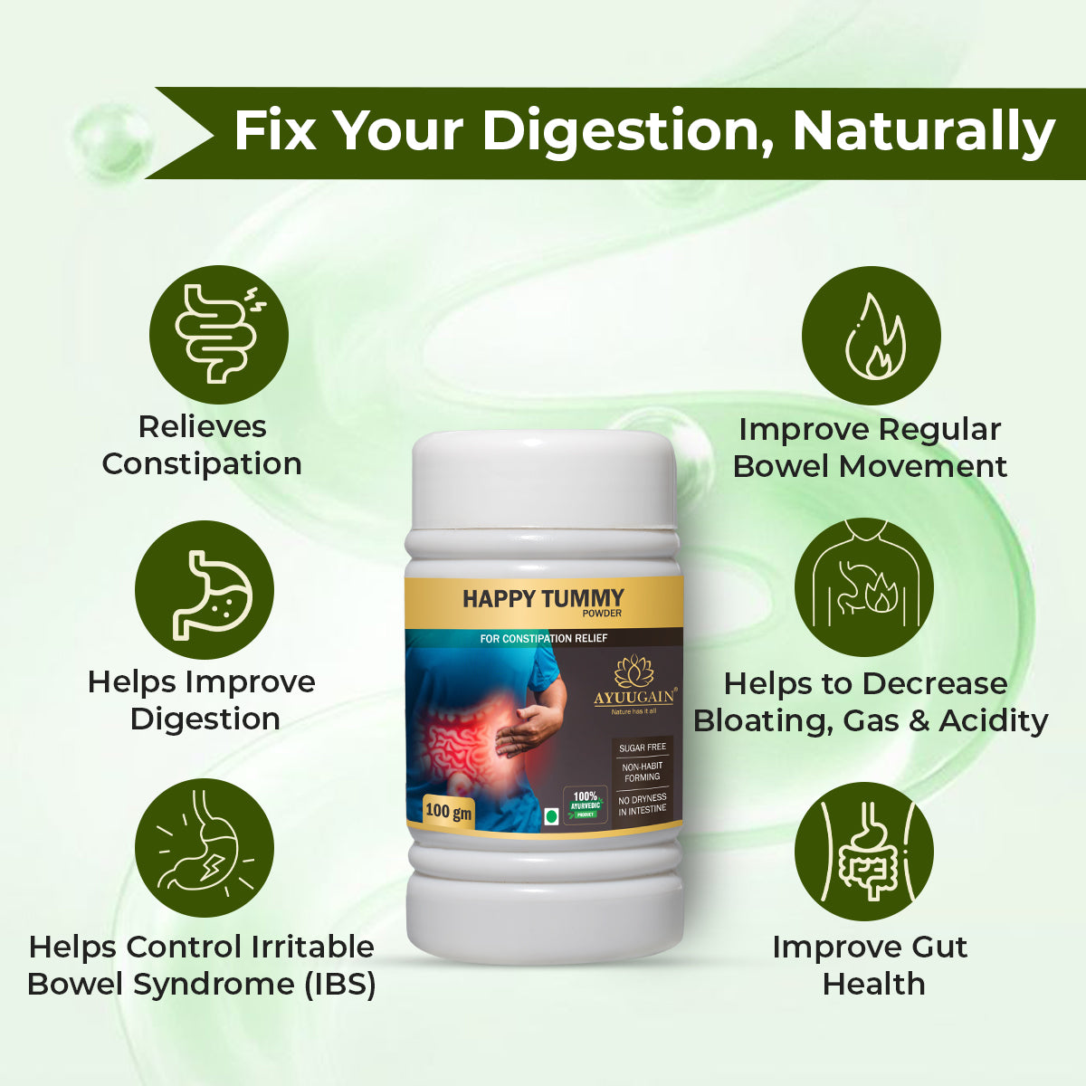 Happy Tummy Powder - Best Ayurvedic Powder To Support Digestion