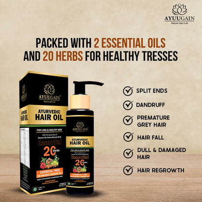 Ayurvedic Hair Oil for Hair Fall & Growth