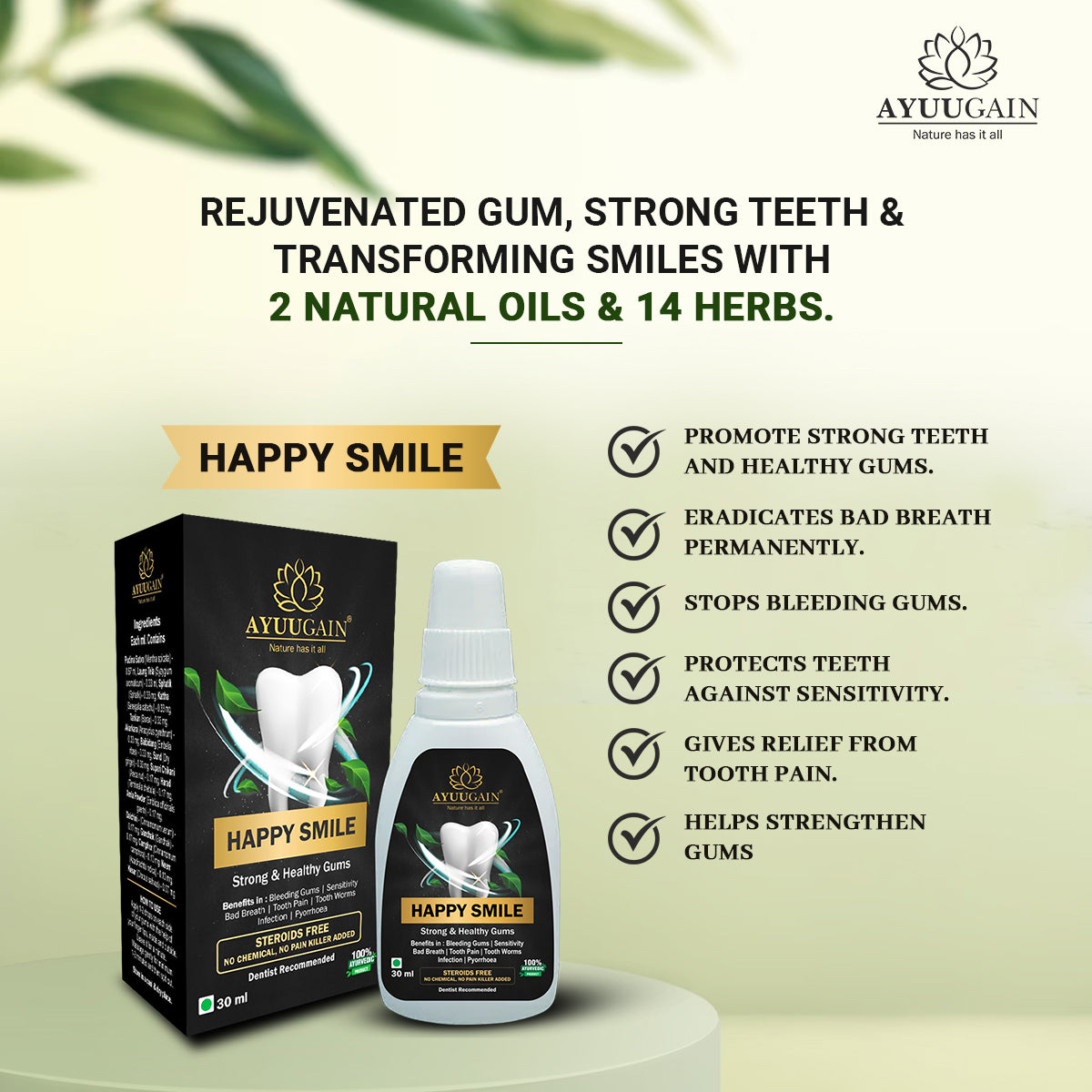 Happy Smile For Strong & Healthy Gums