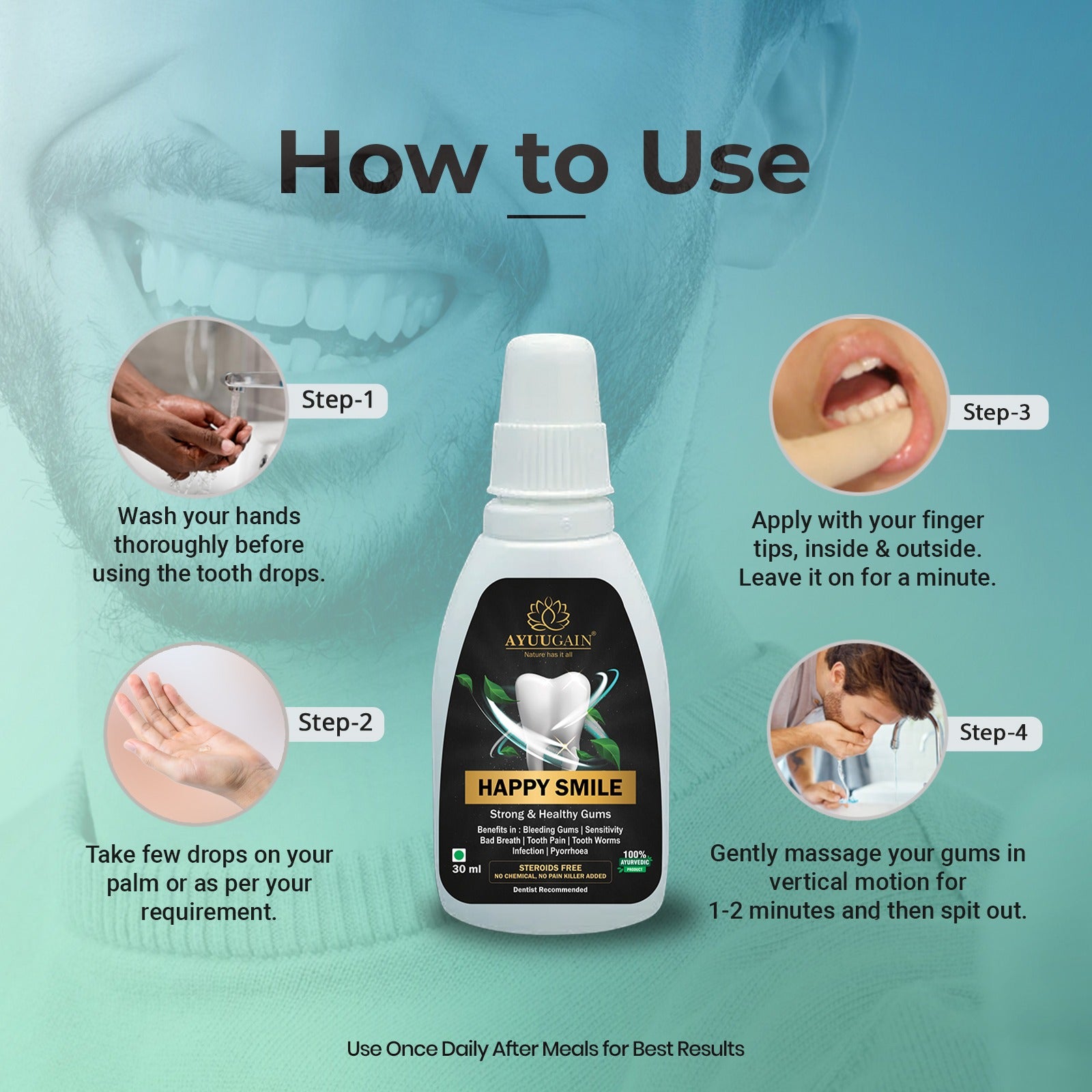 Happy Smile For Strong & Healthy Gums