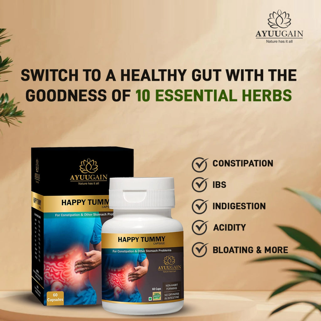 Happy Tummy Capsules for Effective Relief from Constipation