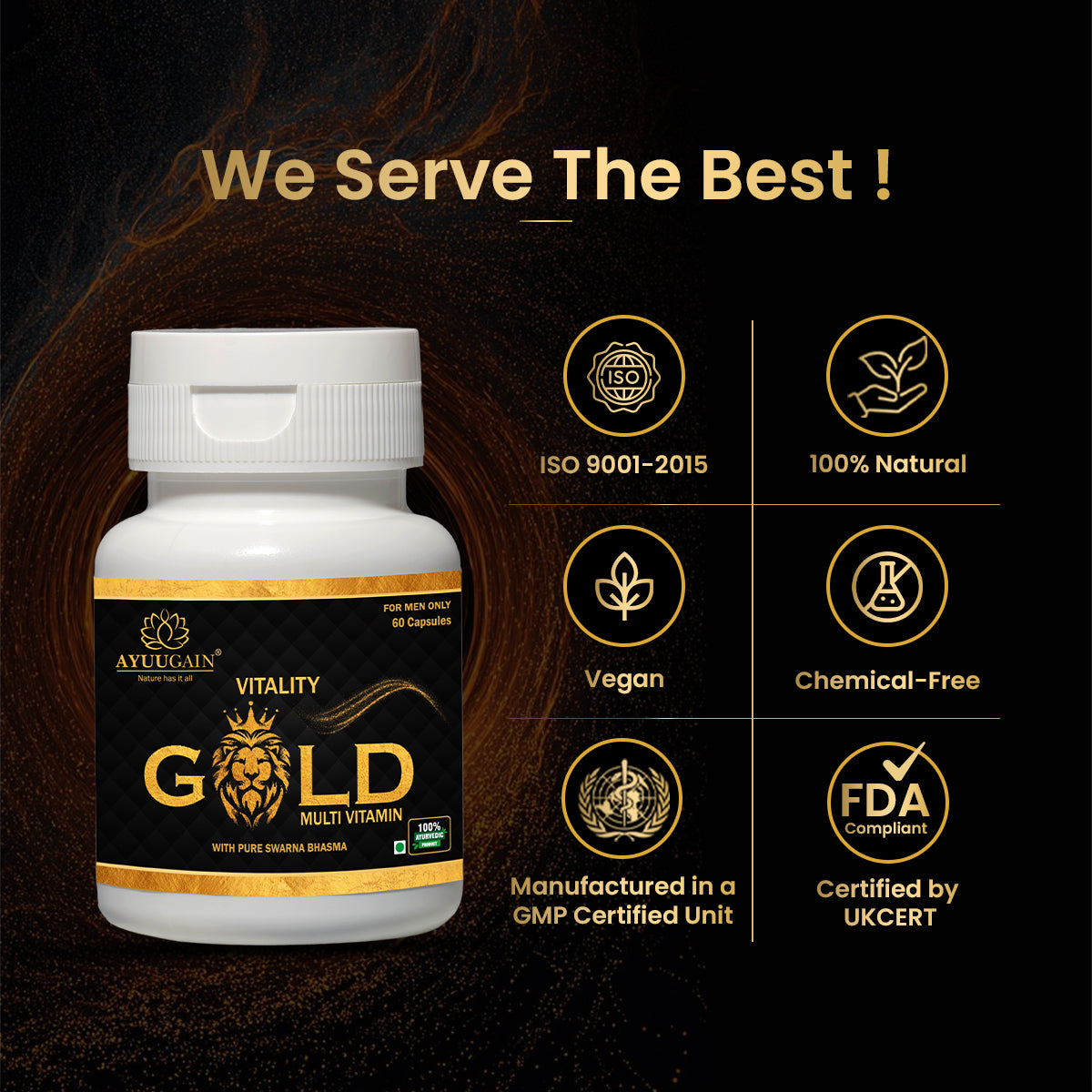 Vitality Gold Shilajit Multivitamin for Men - 60 Capsules