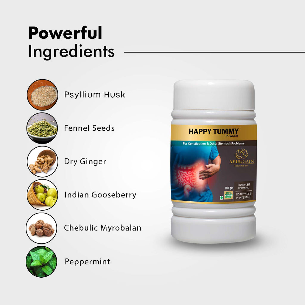 Happy Tummy Powder Ayurvedic Medicine for Instant Constipation Relief