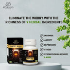 Happy Mind Capsules For Ayurvedic Stress Relief, Anxiety Control & Mental Calm Support