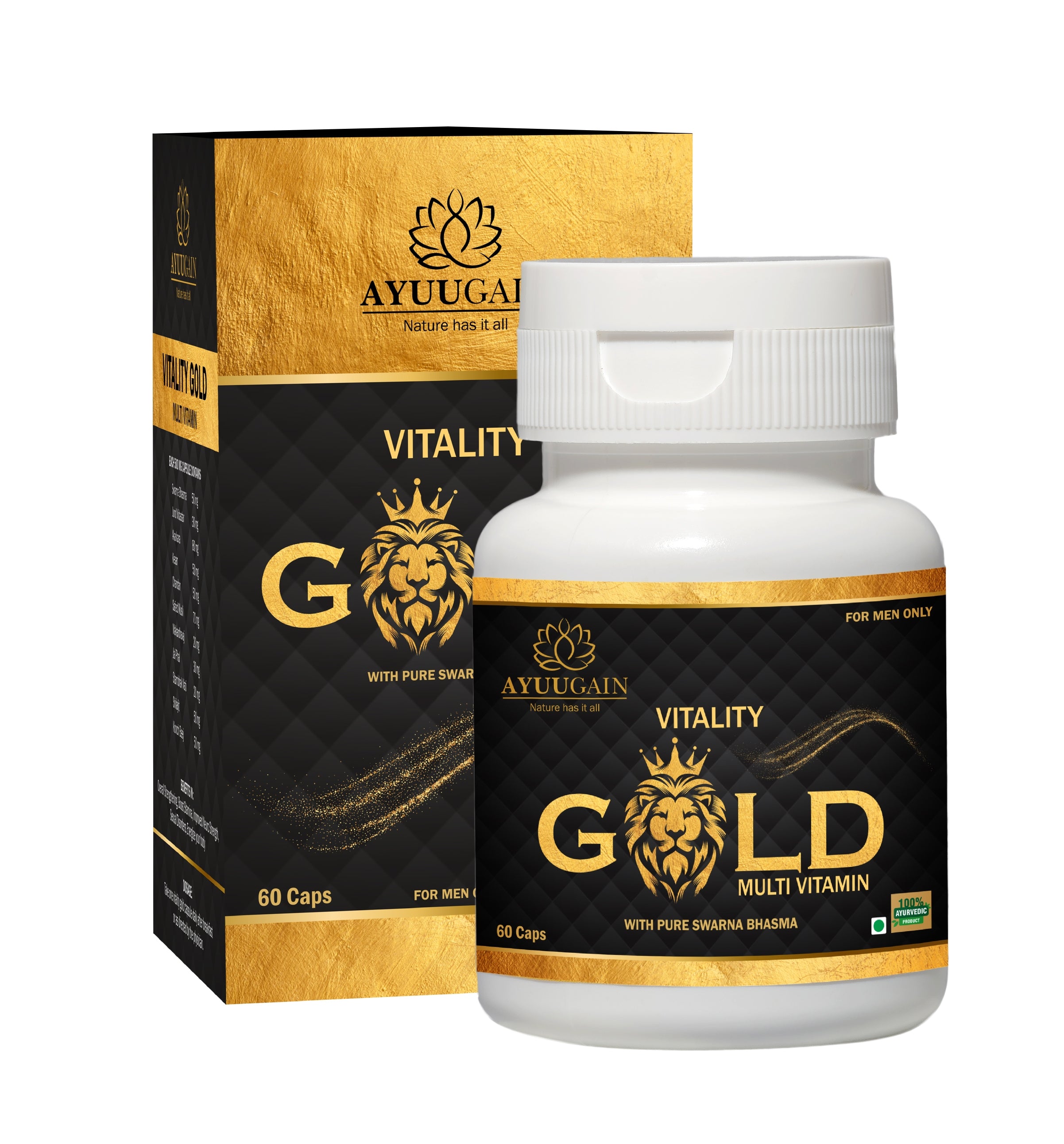 Vitality Gold Shilajit Multivitamin for Men - 60 Capsules