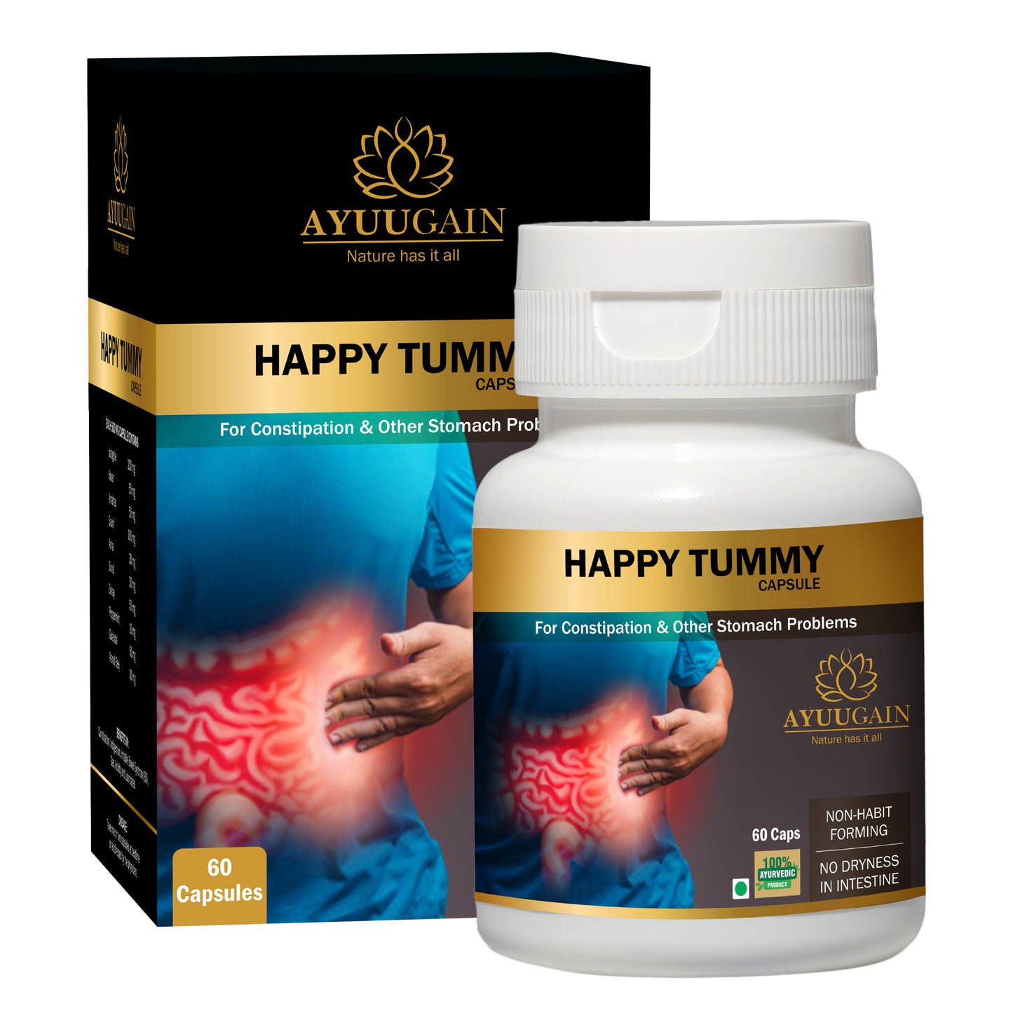 Happy Tummy Capsules for Effective Relief from Constipation